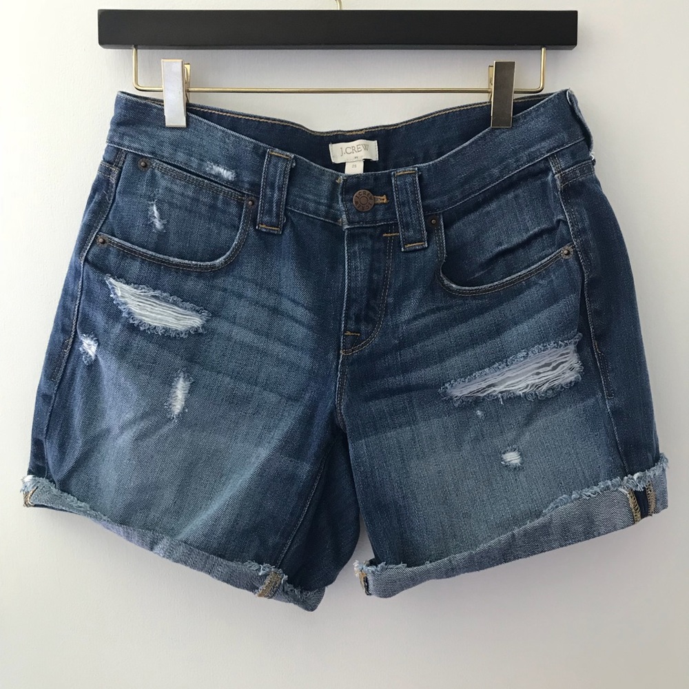 J. Crew Cuffed Denim Shorts